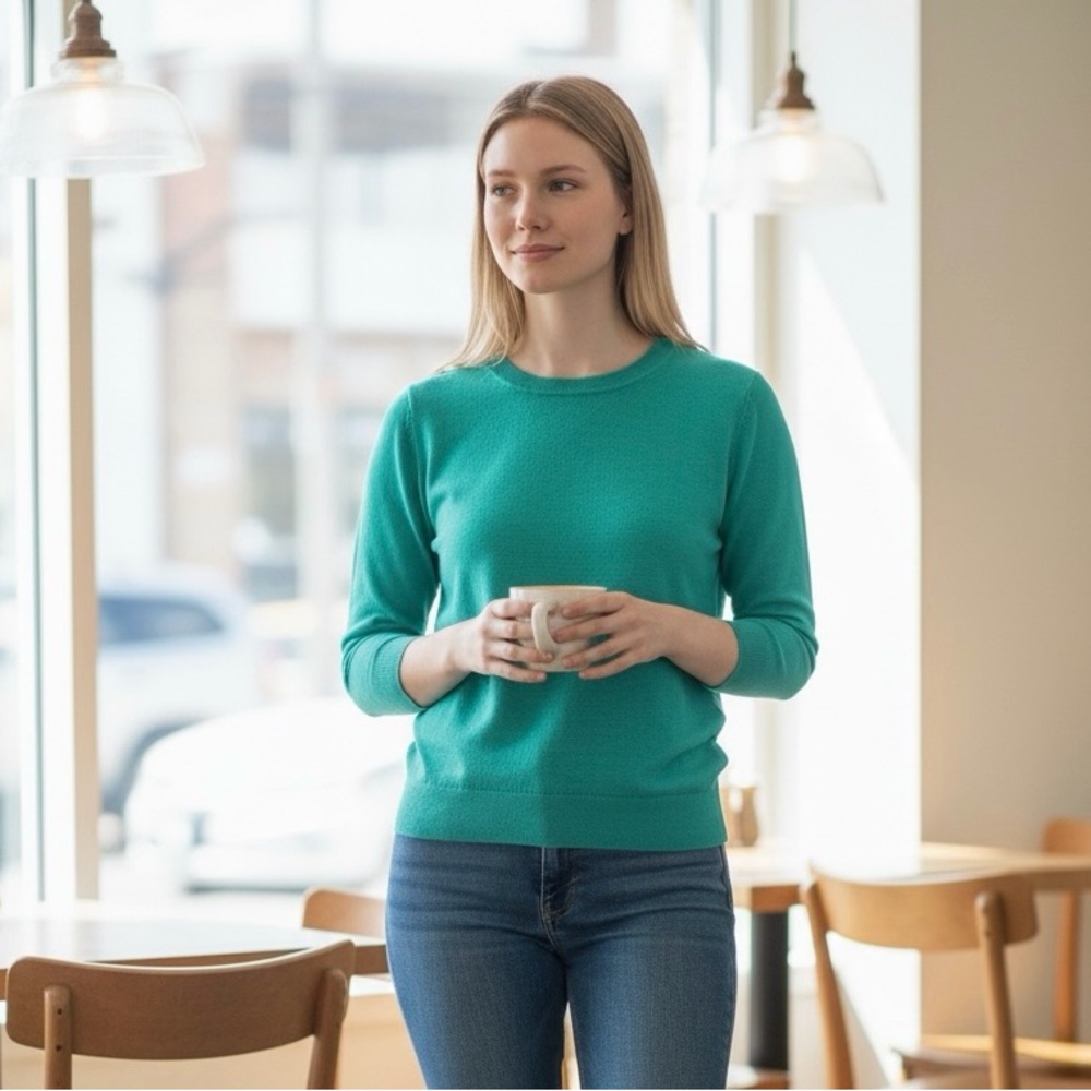 J. Crew Teal Crewneck Sweater